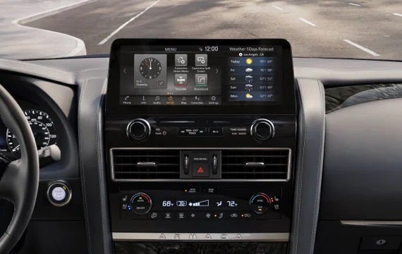 2023 Nissan Armada touchscreen and front console | Monken Nissan in Centralia IL