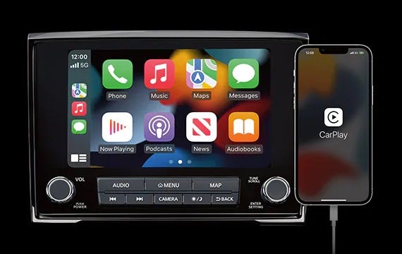 Stay connected with a standard 8" touch-screen display 2023 Nissan Titan | Monken Nissan in Centralia IL